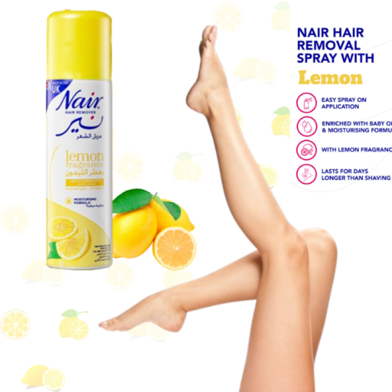 Nair Unwanted Hair Removal Spray with Lemon Fragrance (200ml)