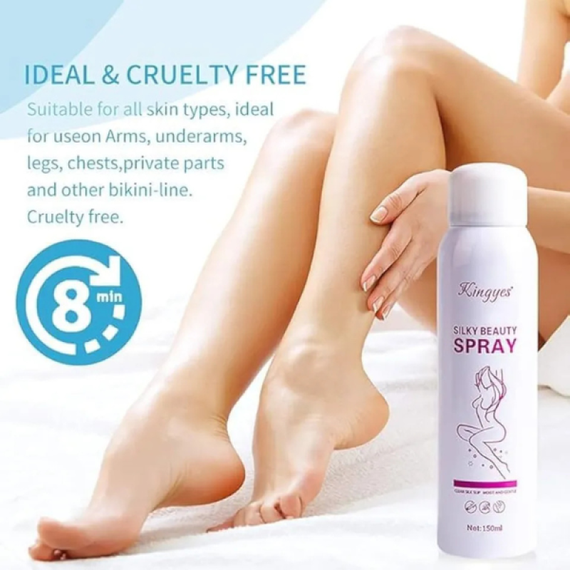 Kingyes Silky Beauty Hair Removal Painless Spray Foam (150ml)