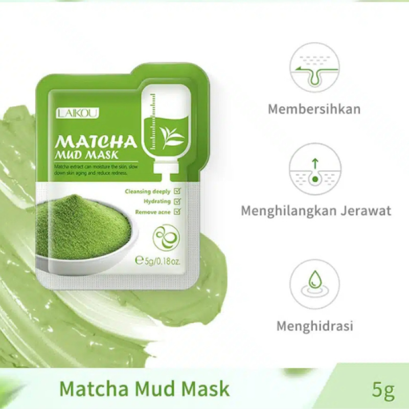 LAIKOU Matcha Mud Mask-03pcs (5g)