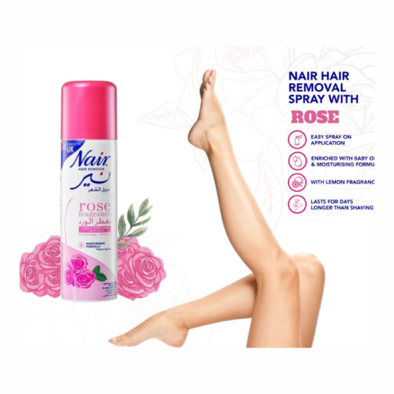 Nair Unwanted Hair Removal Spray with Rose Fragrance (200ml)