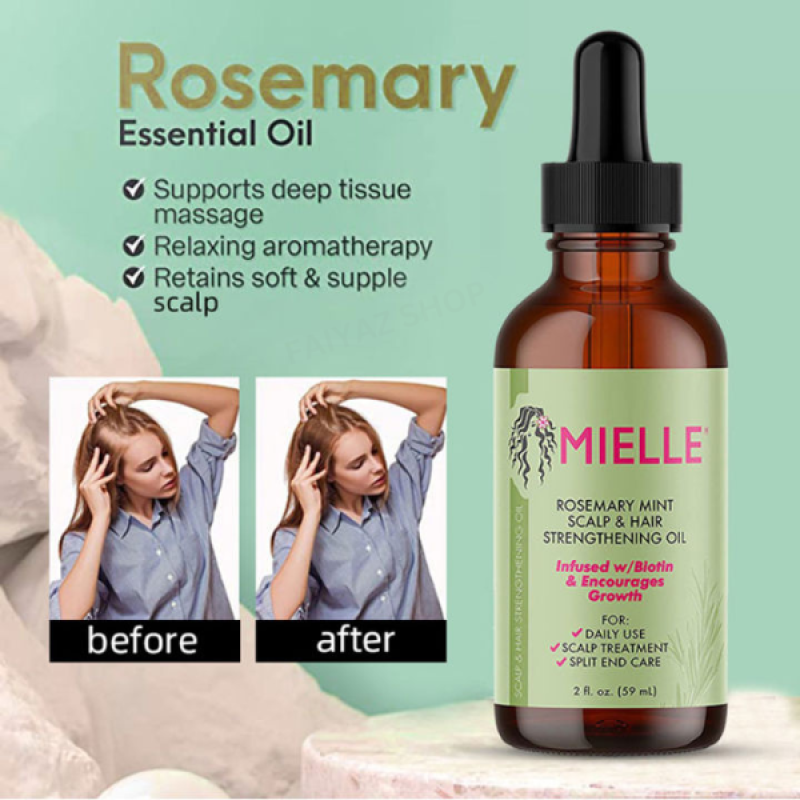 Mielle Rosemary Mint Scalp & Hair Strengthening Oil (59ml)